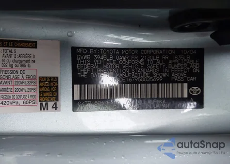 2005 Scion Tc z USA, uszkodzony, nr VIN JTKDE167950025699